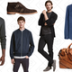 V-neck Merino Wool Sweater, $35 | Monkstrap Shoes, $83 | Pilot Jacket, $24 | Premium Cotton Chinos, $35 | Denim Shirt, $24 | Leather Weekend Bag, $174